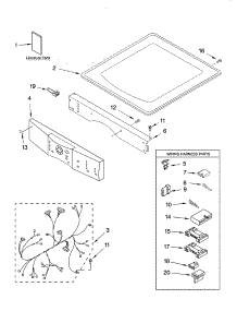 Top And Console Parts parts for Kenmore Dryer 110.95874402 (11095874402, 110 95874402) from AppliancePartsPros.com