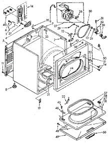 Cabinet parts for Kenmore Dryer 110.96060100 (11096060100, 110 96060100) from AppliancePartsPros.com