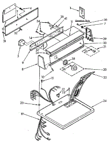 Top And Console parts for Kenmore Dryer 110.96060100 (11096060100, 110 96060100) from AppliancePartsPros.com