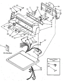 Top And Console parts for Kenmore Dryer 110.96091300 (11096091300, 110 96091300) from AppliancePartsPros.com