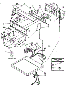 Top And Console parts for Kenmore Dryer 110.96093500 (11096093500, 110 96093500) from AppliancePartsPros.com