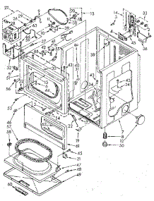 Cabinet parts for Kenmore Dryer 110.96094800 (11096094800, 110 96094800) from AppliancePartsPros.com