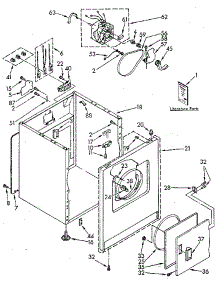 Cabinet parts for Kenmore Dryer 110.96110100 (11096110100, 110 96110100) from AppliancePartsPros.com