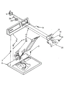 Top And Console parts for Kenmore Dryer 110.96121100 (11096121100, 110 96121100) from AppliancePartsPros.com