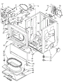 Cabinet parts for Kenmore Dryer 110.96195500 (11096195500, 110 96195500) from AppliancePartsPros.com