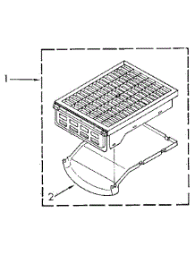 Dryer Rack parts for Kenmore Dryer 110.96195500 (11096195500, 110 96195500) from AppliancePartsPros.com