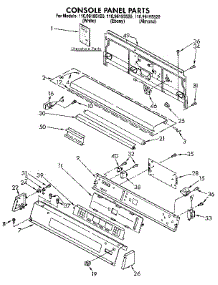 Console Panel parts for Kenmore Dryer 110.96195520 (11096195520, 110 96195520) from AppliancePartsPros.com