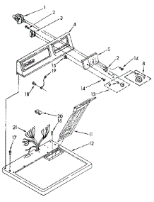 Top And Console parts for Kenmore Dryer 110.96210100 (11096210100, 110 96210100) from AppliancePartsPros.com