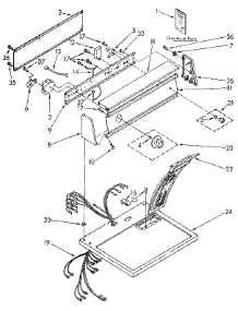 Top And Cabinet parts for Kenmore Dryer 110.96263800 (11096263800, 110 96263800) from AppliancePartsPros.com