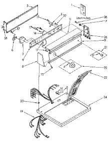 Top And Console parts for Kenmore Dryer 110.96271600 (11096271600, 110 96271600) from AppliancePartsPros.com