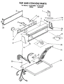 Top And Console Parts parts for Kenmore Dryer 110.96272900 (11096272900, 110 96272900) from AppliancePartsPros.com