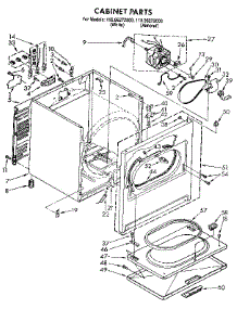 Cabinet Parts parts for Kenmore Dryer 110.96272900 (11096272900, 110 96272900) from AppliancePartsPros.com