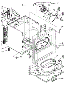 Cabinet parts for Kenmore Dryer 110.96273800 (11096273800, 110 96273800) from AppliancePartsPros.com