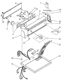 Top And Console parts for Kenmore Dryer 110.96273800 (11096273800, 110 96273800) from AppliancePartsPros.com