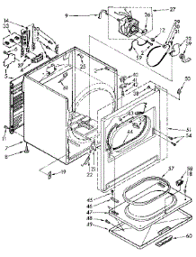 Cabinet parts for Kenmore Dryer 110.96274600 (11096274600, 110 96274600) from AppliancePartsPros.com