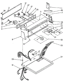 Top And Console parts for Kenmore Dryer 110.96278800 (11096278800, 110 96278800) from AppliancePartsPros.com