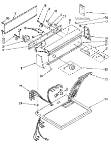 Top And Console parts for Kenmore Dryer 110.96280600 (11096280600, 110 96280600) from AppliancePartsPros.com
