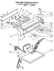 Top And Console parts for Kenmore Dryer 110.96281100 (11096281100, 110 96281100) from AppliancePartsPros.com