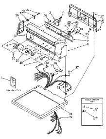 Top And Console parts for Kenmore Dryer 110.96284100 (11096284100, 110 96284100) from AppliancePartsPros.com