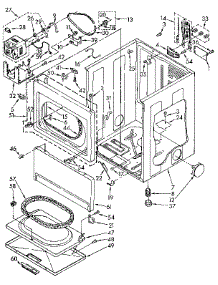 Cabinet parts for Kenmore Dryer 110.96284800 (11096284800, 110 96284800) from AppliancePartsPros.com