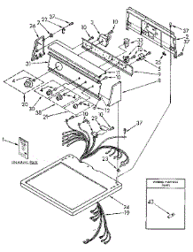 Top And Console parts for Kenmore Dryer 110.96291100 (11096291100, 110 96291100) from AppliancePartsPros.com
