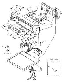 Top And Console parts for Kenmore Dryer 110.96292100 (11096292100, 110 96292100) from AppliancePartsPros.com