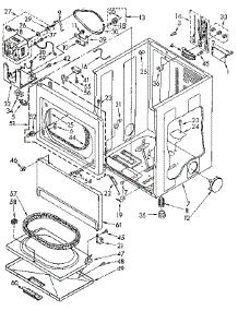 Cabinet Parts parts for Kenmore Dryer 110.96293100 (11096293100, 110 96293100) from AppliancePartsPros.com