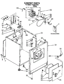 Cabinet parts for Kenmore Dryer 110.96310100 (11096310100, 110 96310100) from AppliancePartsPros.com