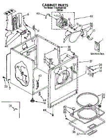 Cabinet parts for Kenmore Dryer 110.96320100 (11096320100, 110 96320100) from AppliancePartsPros.com