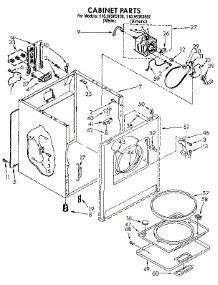 Cabinet parts for Kenmore Dryer 110.96363800 (11096363800, 110 96363800) from AppliancePartsPros.com
