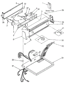 Top And Console parts for Kenmore Dryer 110.96364800 (11096364800, 110 96364800) from AppliancePartsPros.com