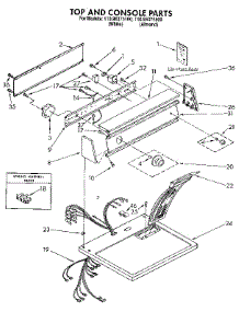 Top And Console parts for Kenmore Dryer 110.96375100 (11096375100, 110 96375100) from AppliancePartsPros.com