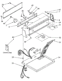 Top And Console parts for Kenmore Dryer 110.96418100 (11096418100, 110 96418100) from AppliancePartsPros.com