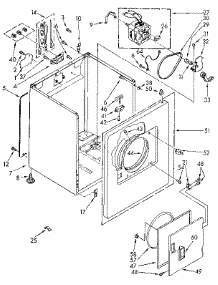 Cabinet parts for Kenmore Dryer 110.96418800 (11096418800, 110 96418800) from AppliancePartsPros.com