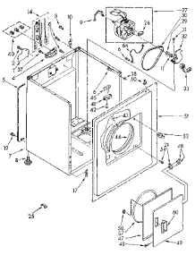 Cabinet parts for Kenmore Dryer 110.96428100 (11096428100, 110 96428100) from AppliancePartsPros.com