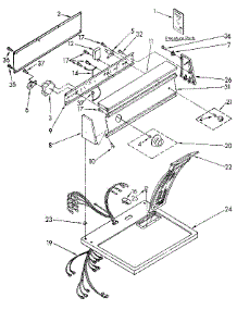 Top And Console parts for Kenmore Dryer 110.96468800 (11096468800, 110 96468800) from AppliancePartsPros.com
