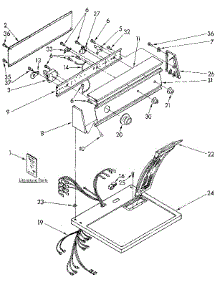 Top And Console parts for Kenmore Dryer 110.96478800 (11096478800, 110 96478800) from AppliancePartsPros.com