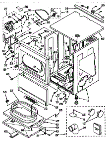 Upper Cabinet And Front Panel parts for Kenmore Dryer 110.96502110 (11096502110, 110 96502110) from AppliancePartsPros.com