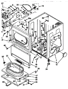 Lower Cabinet And Front Panel Parts parts for Kenmore Dryer 110.96502800 (11096502800, 110 96502800) from AppliancePartsPros.com