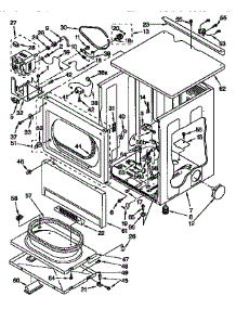 Upper Cabinet And Front Panel Parts parts for Kenmore Dryer 110.96502800 (11096502800, 110 96502800) from AppliancePartsPros.com