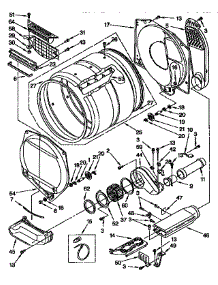 Upper And Lower Bulkhead Parts parts for Kenmore Dryer 110.96502800 (11096502800, 110 96502800) from AppliancePartsPros.com