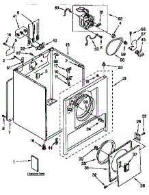 Cabinet Parts parts for Kenmore Dryer 110.96510100 (11096510100, 110 96510100) from AppliancePartsPros.com