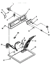 Top And Console Parts parts for Kenmore Dryer 110.96510100 (11096510100, 110 96510100) from AppliancePartsPros.com