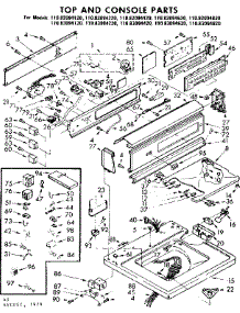 Top And Console Parts parts for Kenmore Washer 110.83094220 (11083094220, 110 83094220) from AppliancePartsPros.com