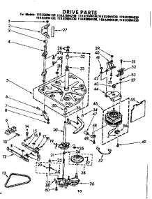 Drive Parts parts for Kenmore Washer 110.83094230 (11083094230, 110 83094230) from AppliancePartsPros.com