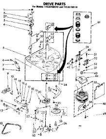 Drive Parts parts for Kenmore Washer 110.83150110 (11083150110, 110 83150110) from AppliancePartsPros.com