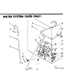 Water System Suds Only parts for Kenmore Washer 110.83150110 (11083150110, 110 83150110) from AppliancePartsPros.com