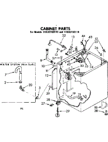 Cabinet Parts parts for Kenmore Washer 110.83150110 (11083150110, 110 83150110) from AppliancePartsPros.com