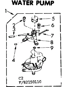 Water Pump parts for Kenmore Washer 110.83150110 (11083150110, 110 83150110) from AppliancePartsPros.com