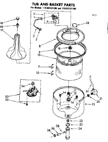 Tub And Basket Parts parts for Kenmore Washer 110.83151100 (11083151100, 110 83151100) from AppliancePartsPros.com